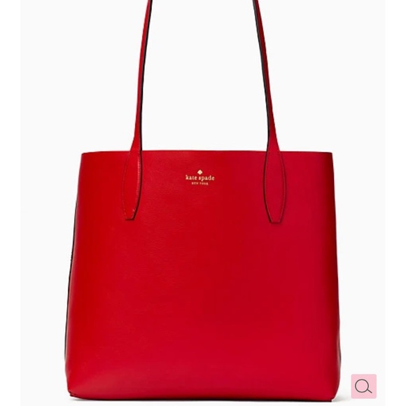 Authentic Kate spade Colorblock leather Hearts prints large Tote/Wristlet - Picture 16 of 16